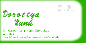 dorottya munk business card